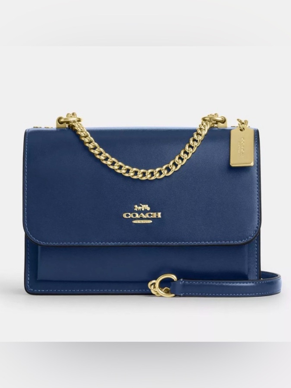 Coach Klare Crossbody Bag in Deep Blue Calf Leather with Gold Tone Hardware - Picture 10 of 10